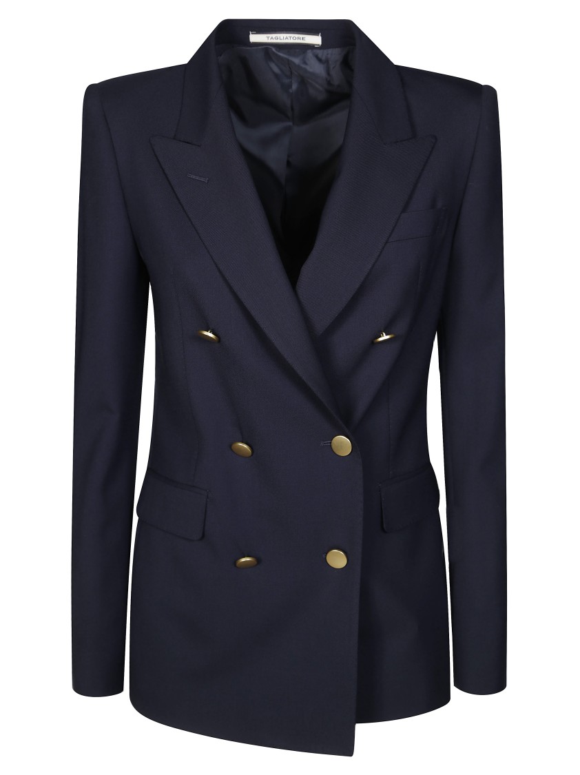 Tagliatore Double-breasted Tailored Blazer With Central Vent