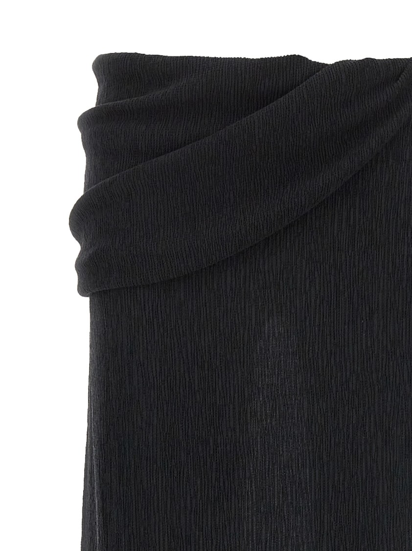 Magda Butrym 03' Long Skirt With Maxi Side Split In Black