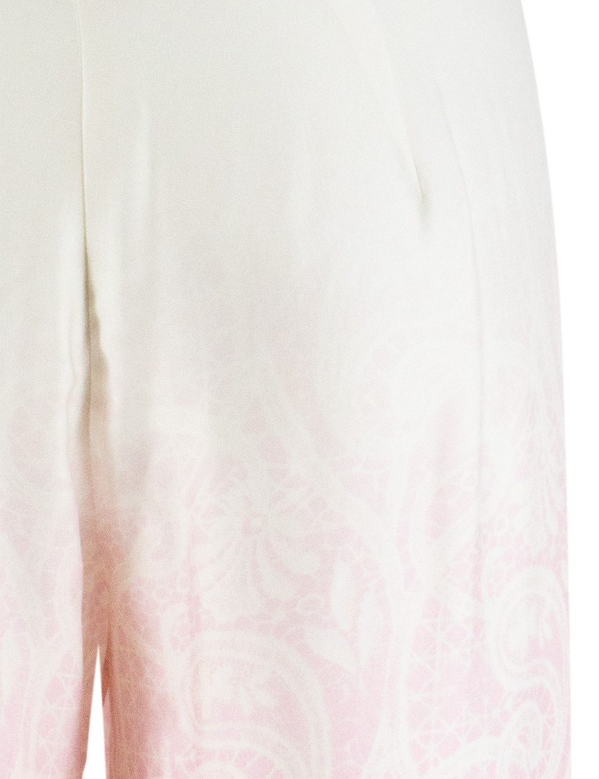 ERMANNO FIRENZE ERMANNO FIRENZE FLORAL PATTERNED VISCOSE TROUSERS WITH ZIP FASTENING