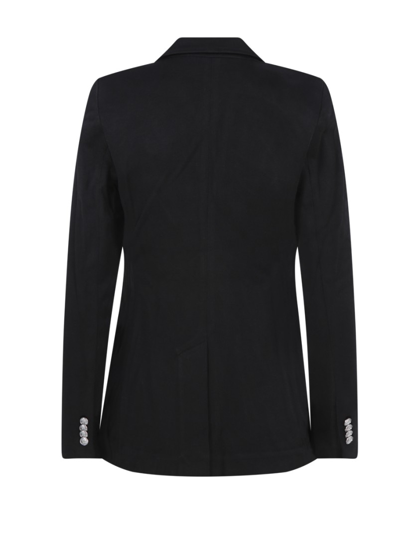 Polo Ralph Lauren Embroidered-logo Single-breasted Blazer In Black