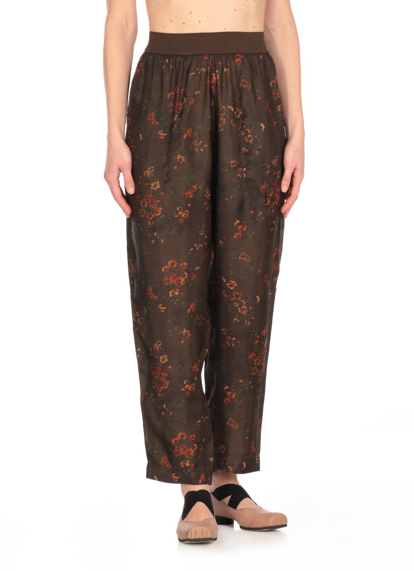 Uma Wang Printed Casual Pants In Brown