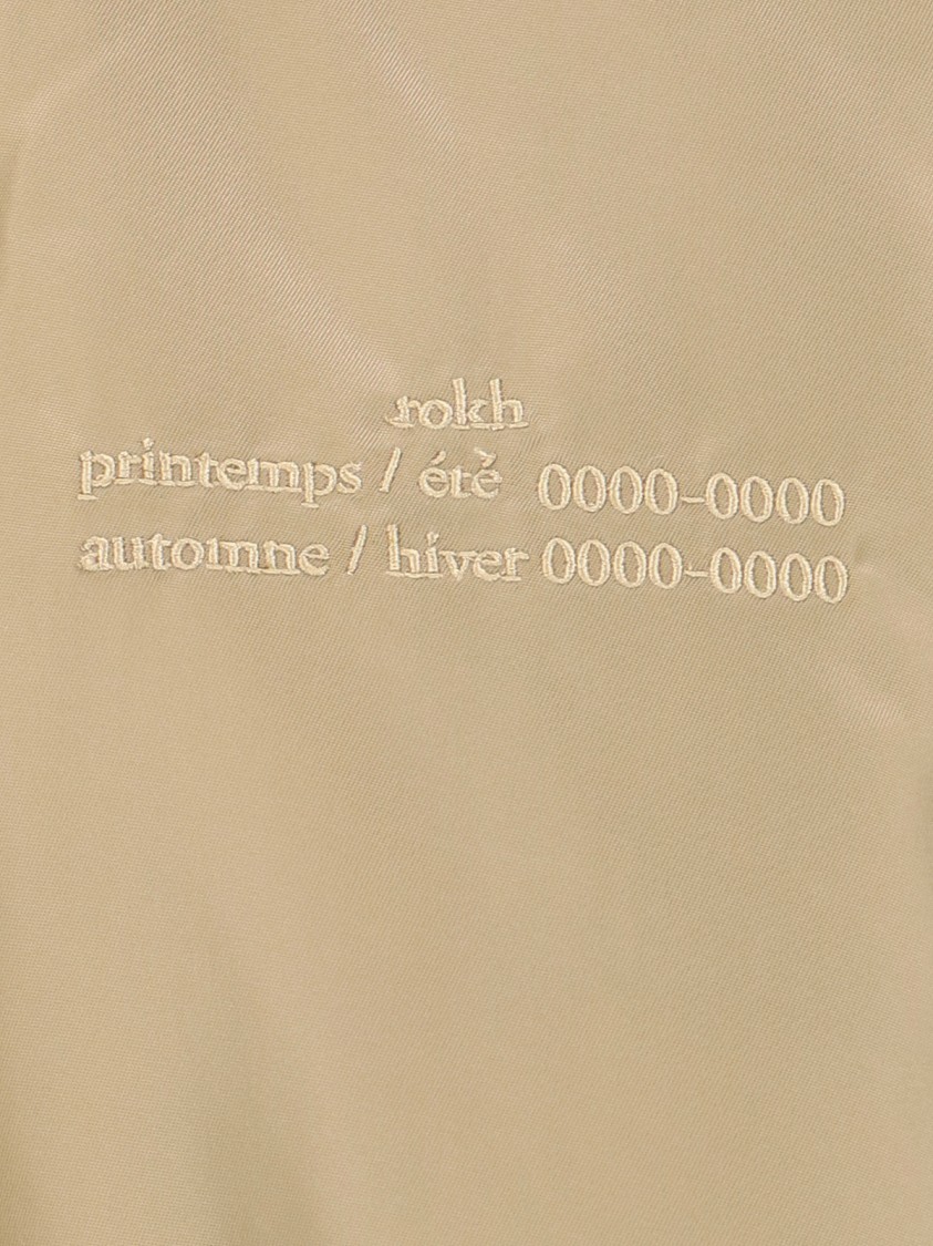 Shop Rokh Logo Hooded Parka In Brown