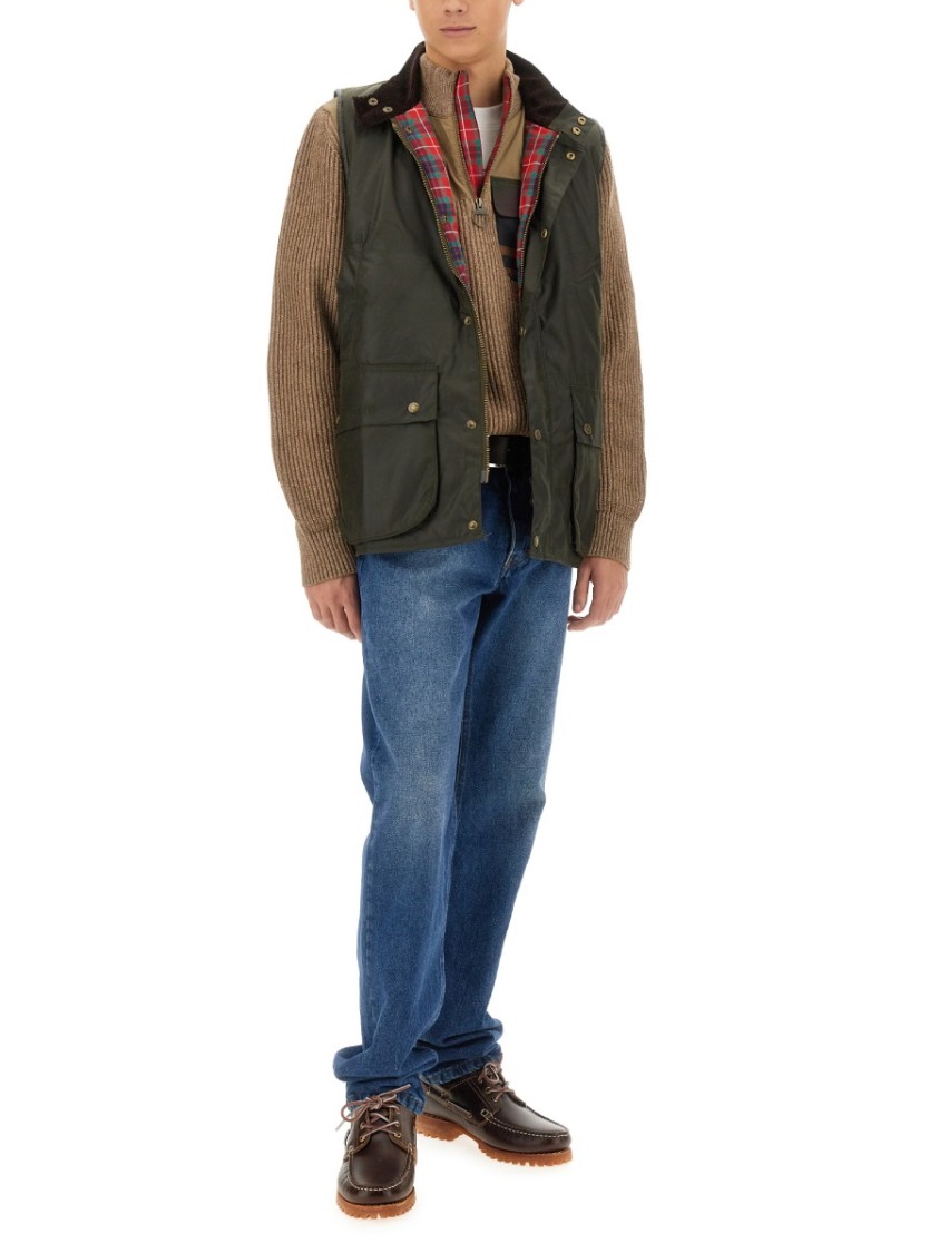 BARBOUR BARACUTA X BARBOUR VESTS WITH LOGO