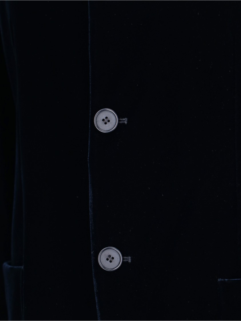 Giorgio Armani Long Sleeve Casual Jacket In Black