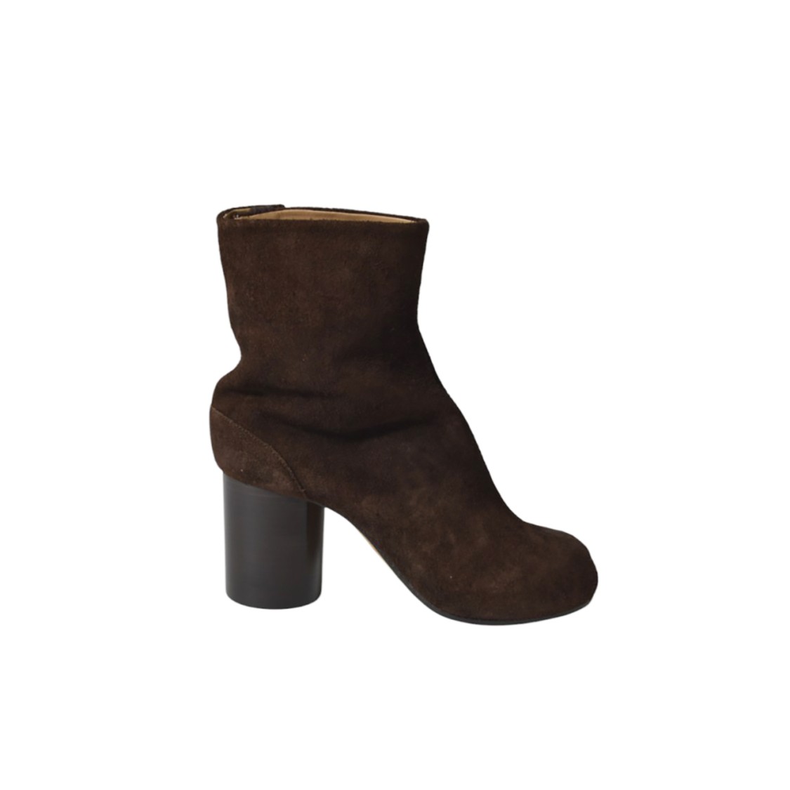 Shop Maison Margiela Brown Suede Tabi Ankle Boots