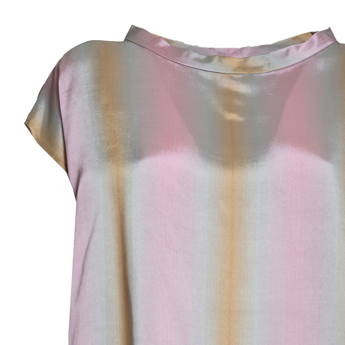 Aspesi Multicolored Viscose Silk Twill Top