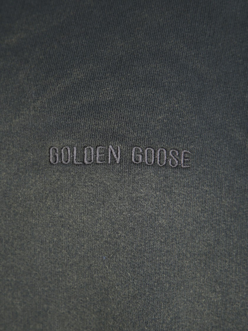 Golden Goose Gradient Effect Black Sweatshirt In Gray