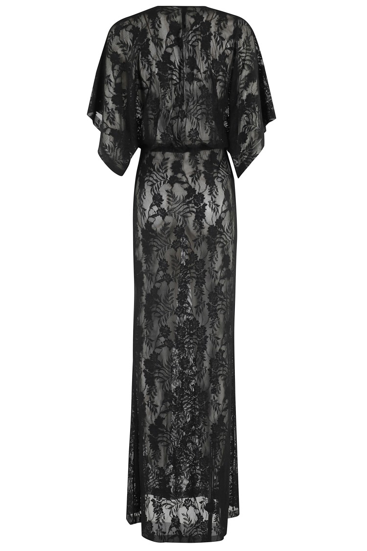 Norma Kamali Obie Cutout Floral-print Georgette Gown
