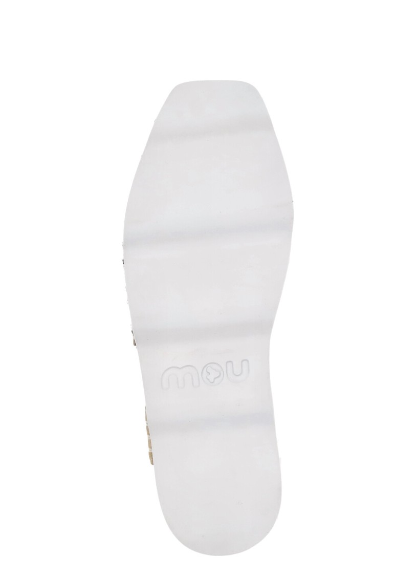 Shop Mou Beige Sandals With Sequins