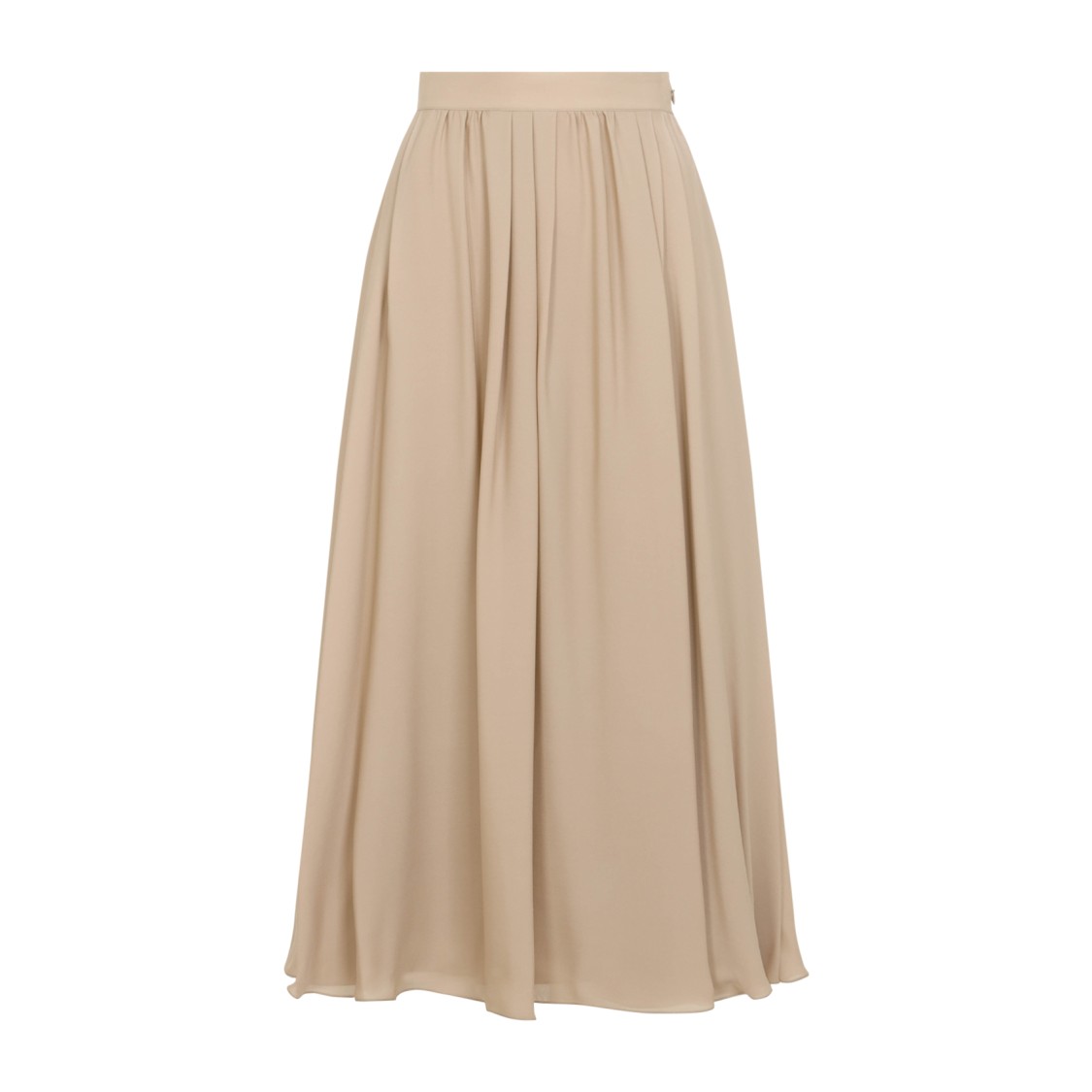 Shop Polo Ralph Lauren Nude/neutral Flowing Mulberry Silk Skirt In Neutrals