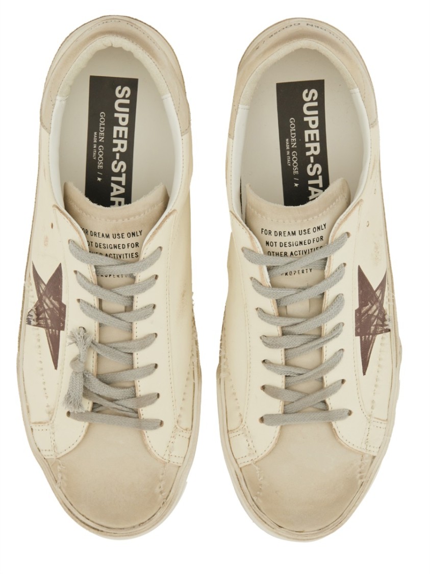 Shop Golden Goose "super-star" Sneakers In White