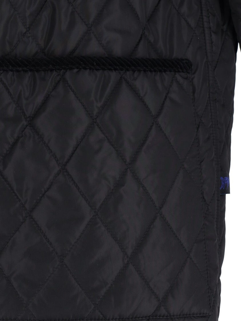 Burberry Quilted Jacket Corduroy Collar Casual