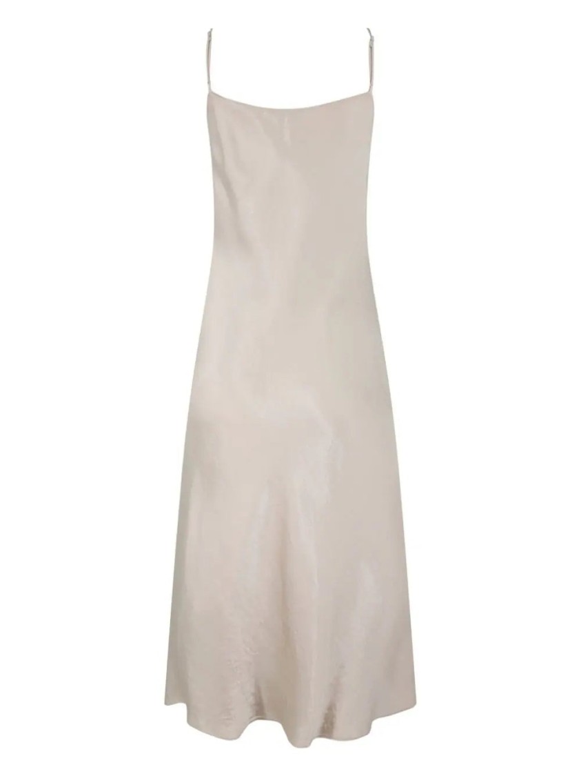 Vince Maxi Slip Dress With Adjustable Straps In White
