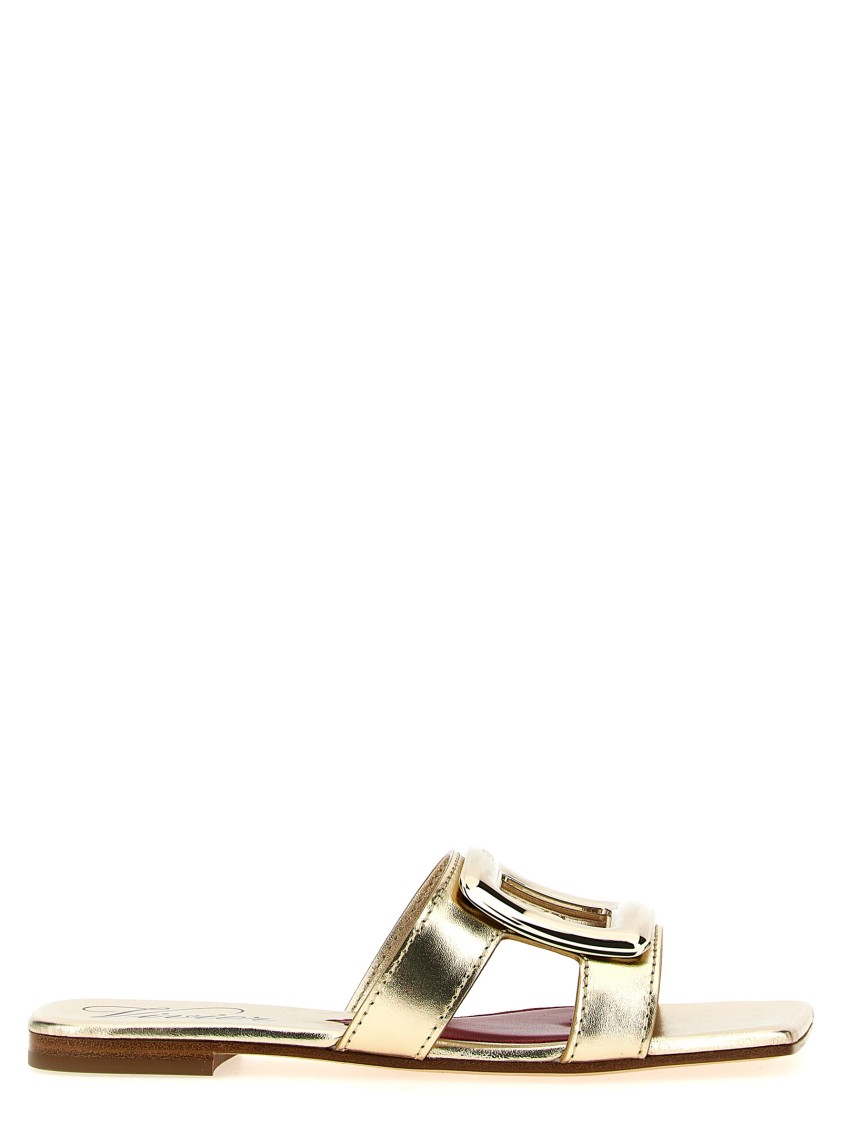 Roger Vivier 'new Metal Buckle' Mules In Red