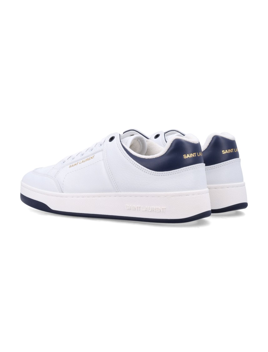 Saint Laurent Low-top Sneakers With Contrast Heel Tab In White