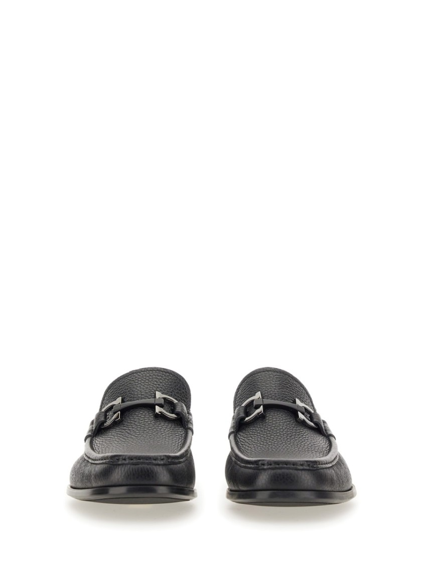 Shop Ferragamo Ornament Gancini Moccasin