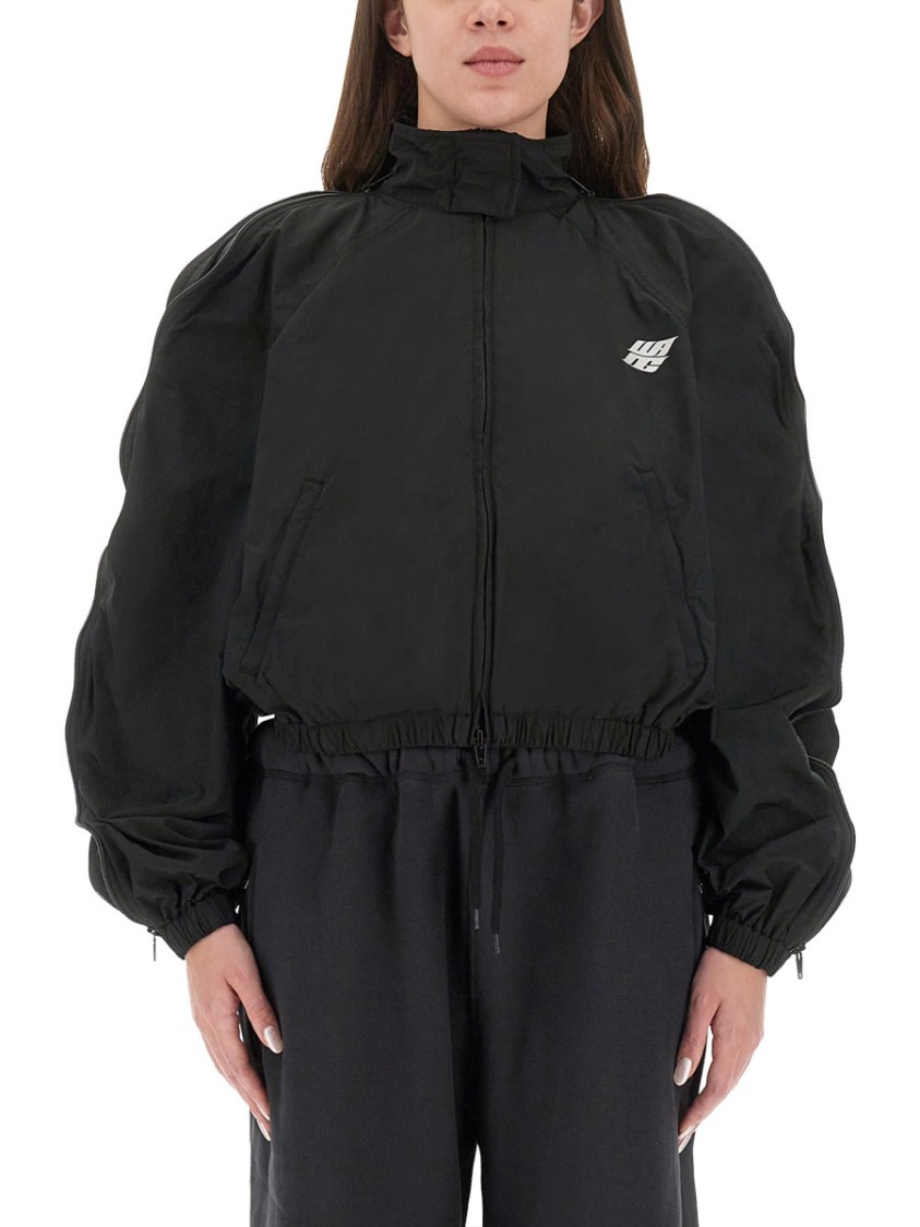 Alexander Wang T T By Alexander Wang Cropped Black Puffer Jacket