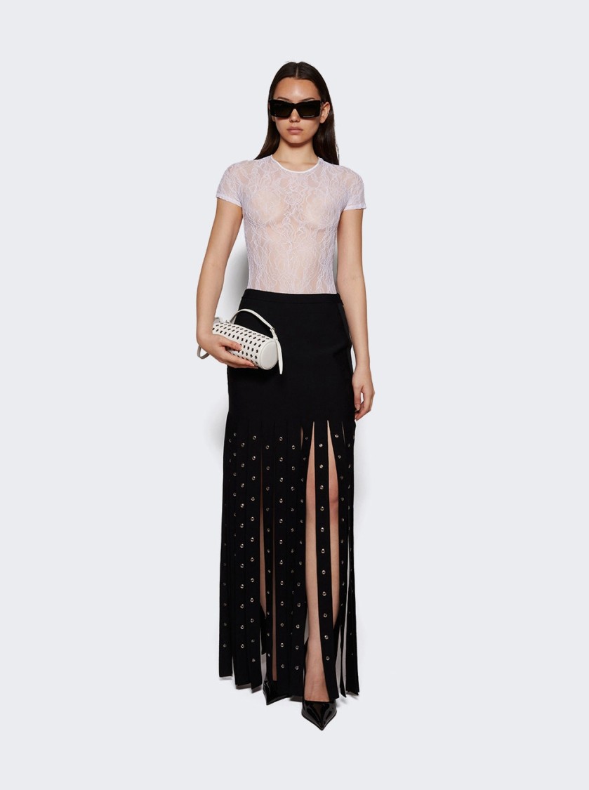 Proenza Schouler Silo Bag In Eyelet Covered Nappa Optic White