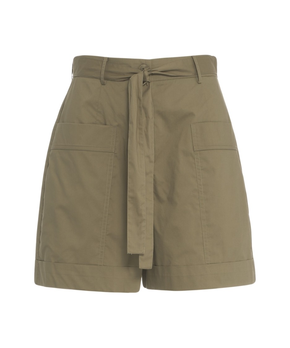 LIU •JO LIU JO POPELINE SHORTS WITH ROLLED CUFFS