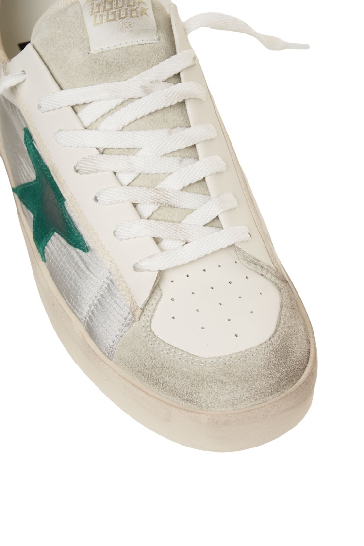 Golden Goose Stardan Leather Sneakers In White