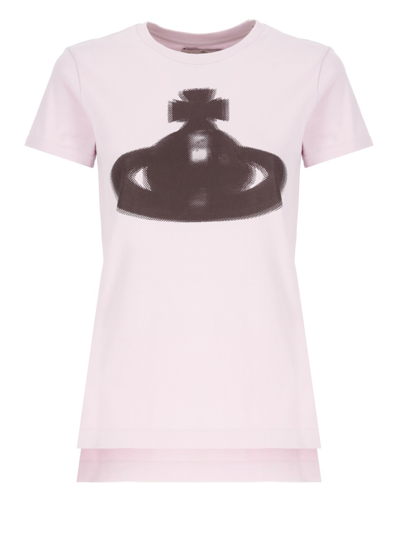 Vivienne Westwood Crew Neck Graphic Print Spray-paint Effect Top