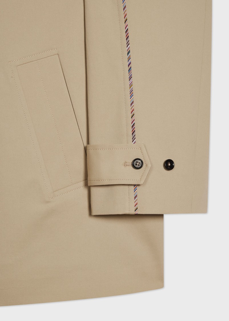Paul Smith Loose-fit Stone Trapeze Jacket In Neutral