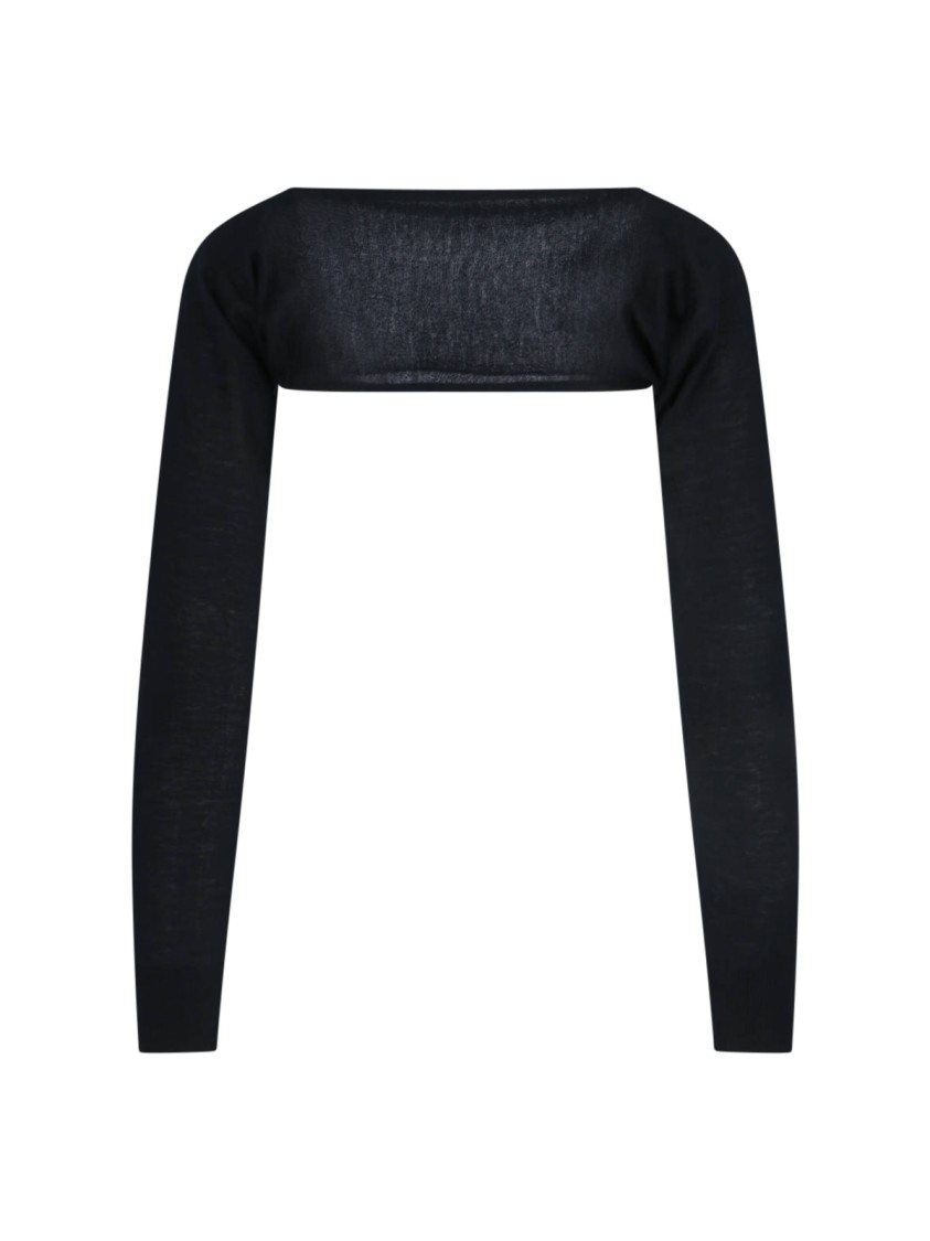 Alaïa Fitted Cashmere Cover-up With Round Neckline In Black
