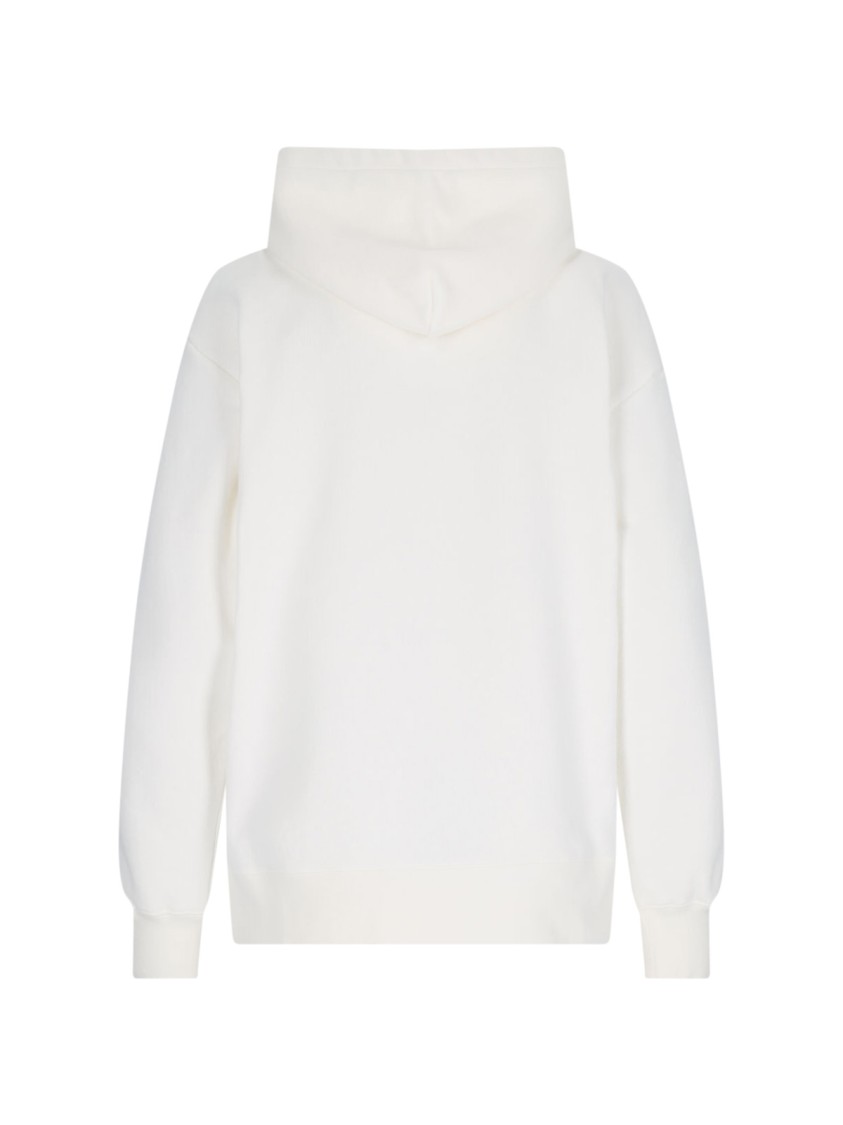 Shop Valentino Logo' Hoodie – White
