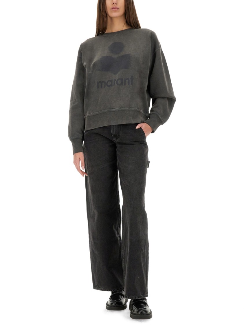 Isabel Marant Étoile Marant Etoile Women Moby Logo Cotton Sweatshirt In Multi