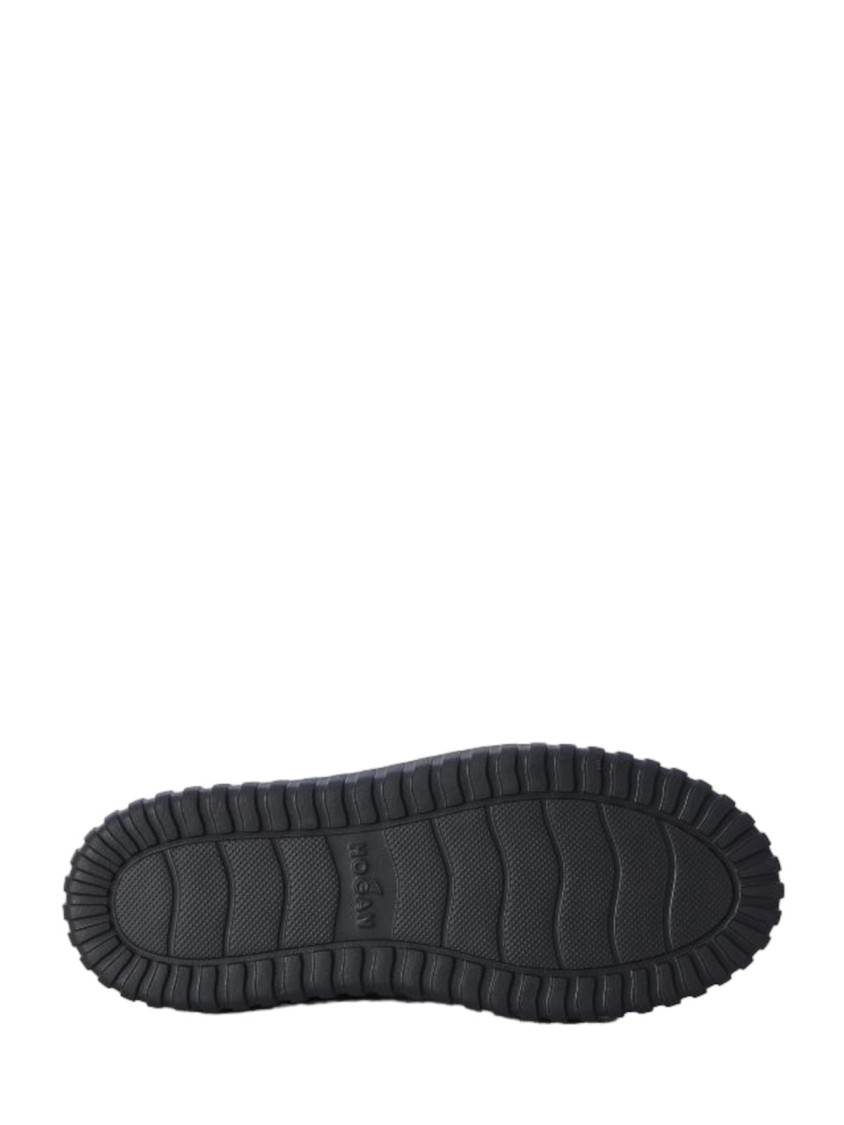 Hogan Black Ankle Boots With Soft Suede Upper In Black