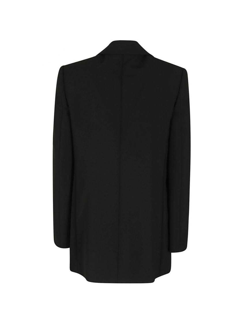 Moschino Single-breasted Blazer With Gold Button Closure In Black