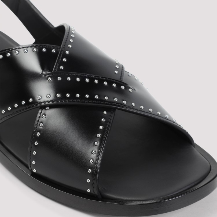 【関税&送料込】Church'S Black Leather Oksana Sandals Church's Black Calf Leather Oksana Met Sandal | ShopSimon