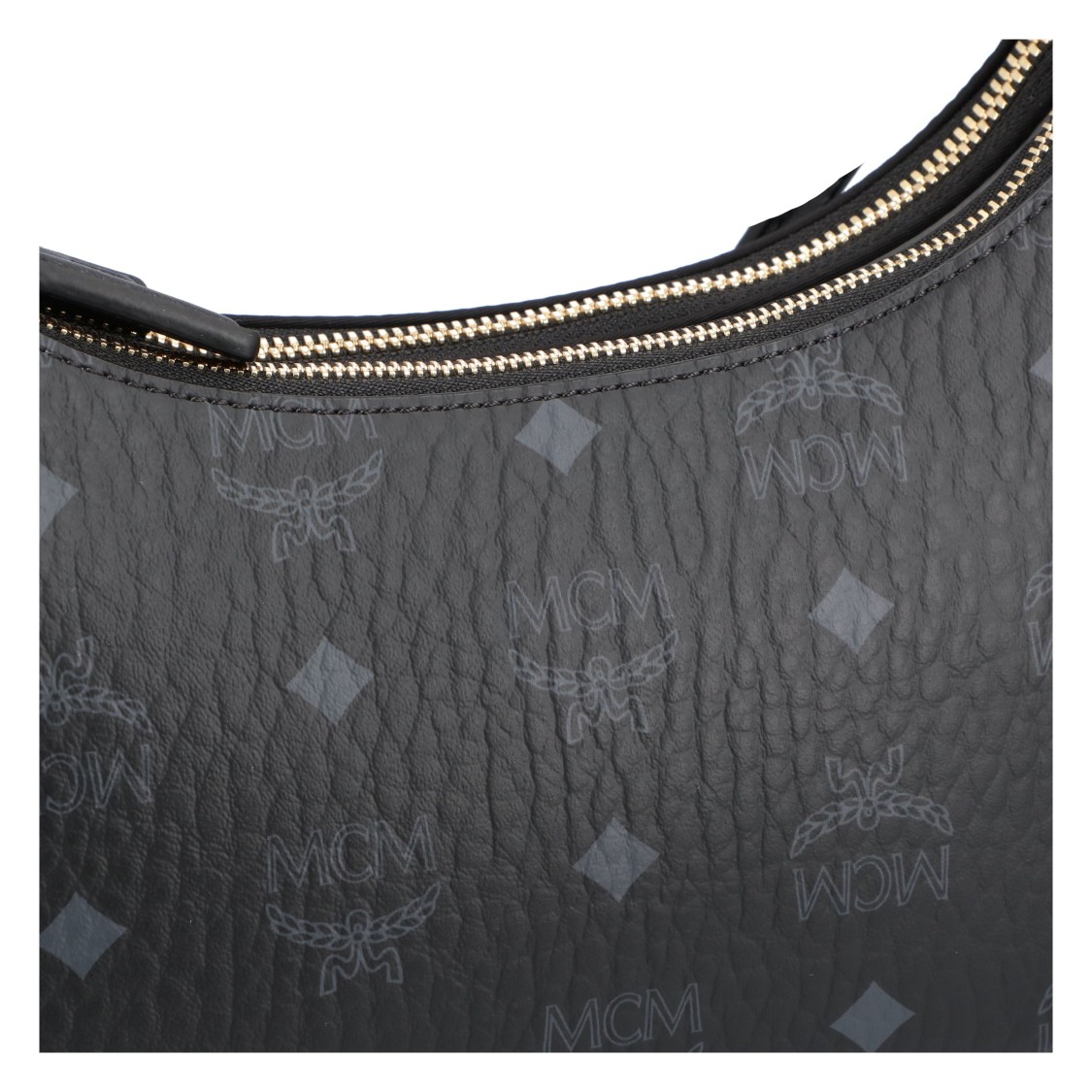 Mcm Aren Duo Hobo In Recycled Nylon And Visetos In Black