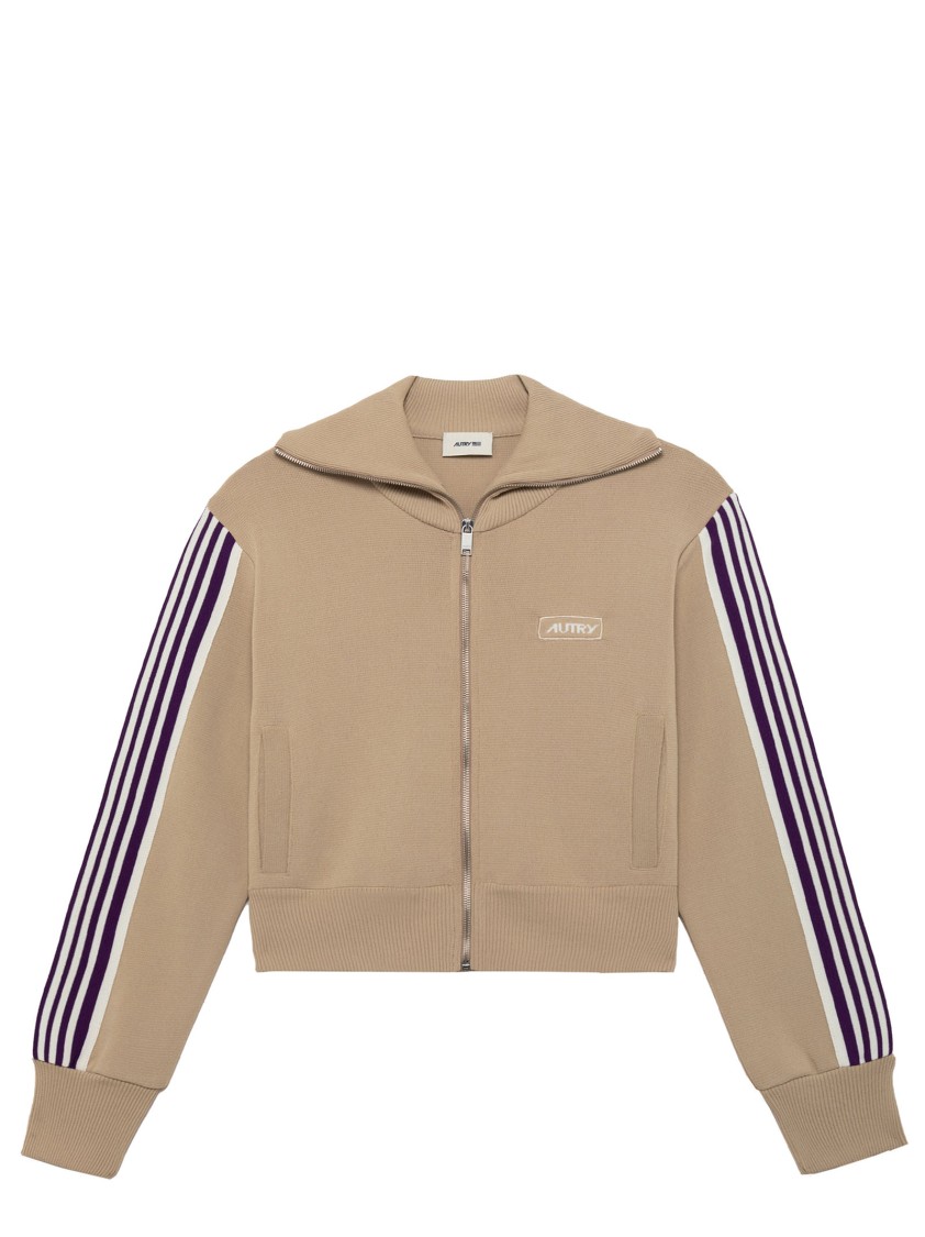 Autry Knitted Tennis-style Zip Sweatshirt