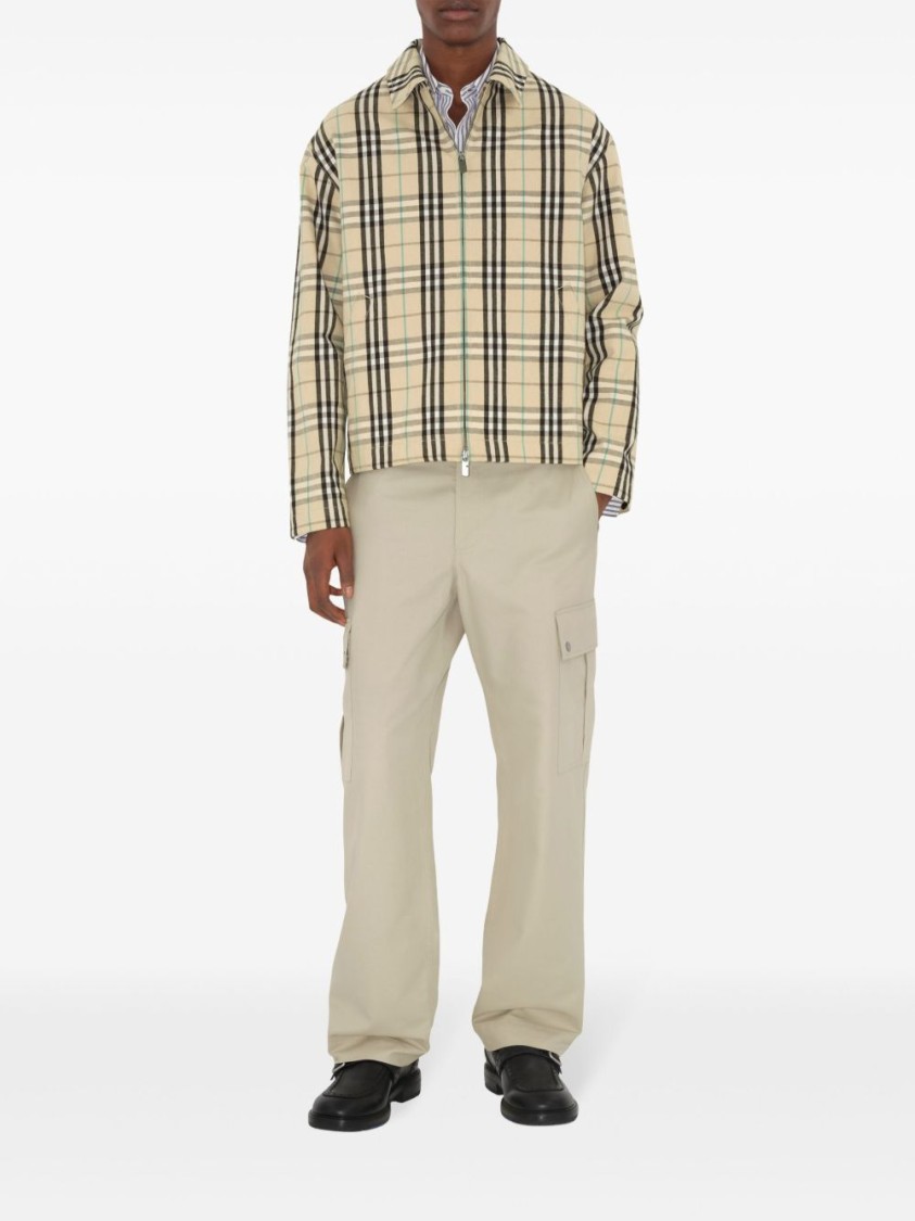 Shop Burberry Vintage Check Cotton Twill Cas Jacket In Neutrals