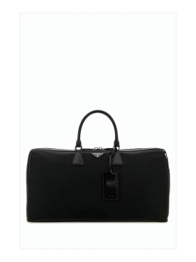 Prada Rectangular Black Crossbody Bag With Detachable Pouch