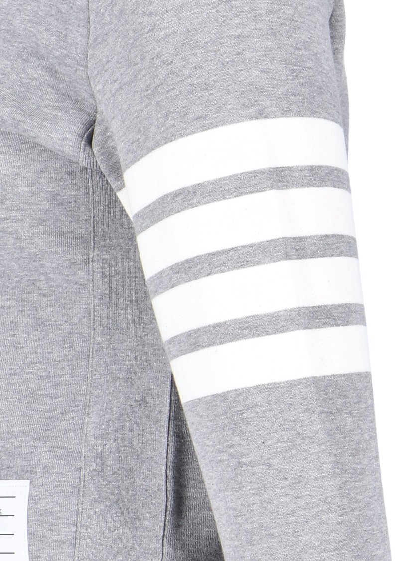 Shop Thom Browne '4-bar' Crewneck Sweatshirt – Grey