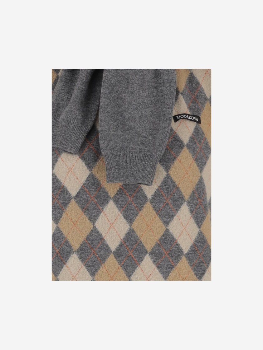 Hodakova Stretch Cotton Vest With Geometric Pattern