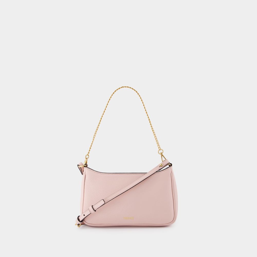 Versace Mini Vitello Shoulder Bag In Pink