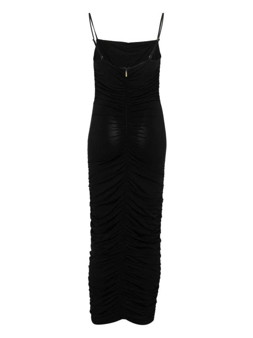 Michael Kors Form-fitting Midi Dress With Spaghetti Straps