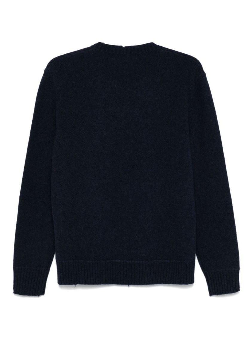 Dsquared2 Relaxed Fit Sweater With Classic Crew Neckline In Black