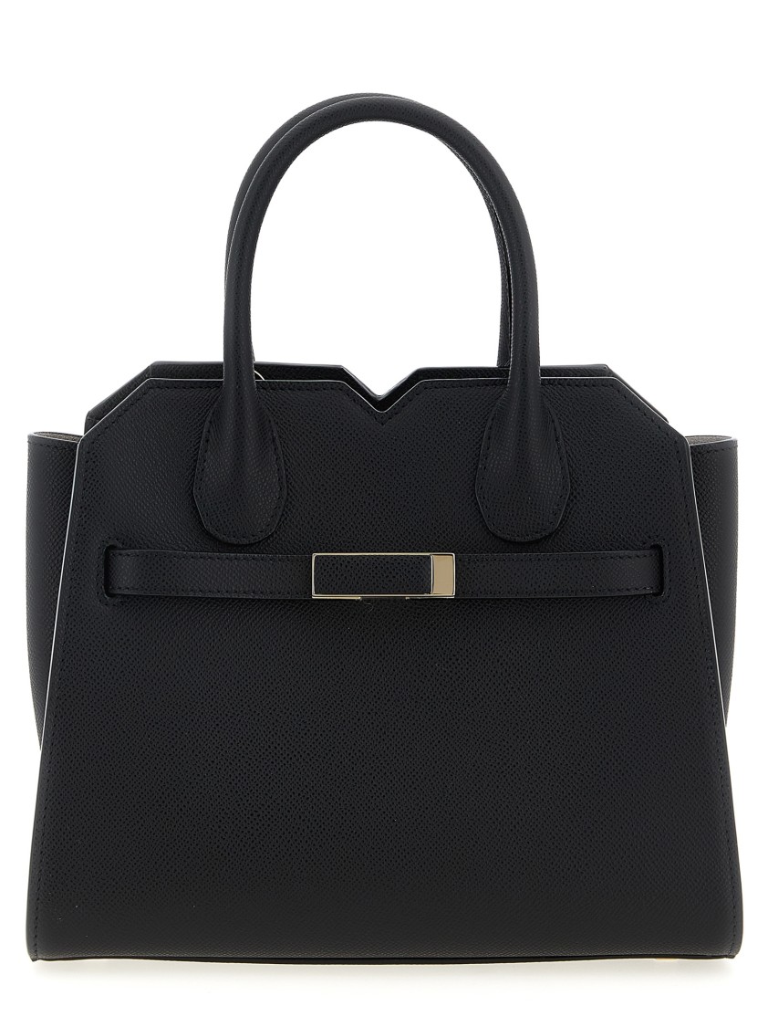 Valextra 'milano' Mini Handbag In Black