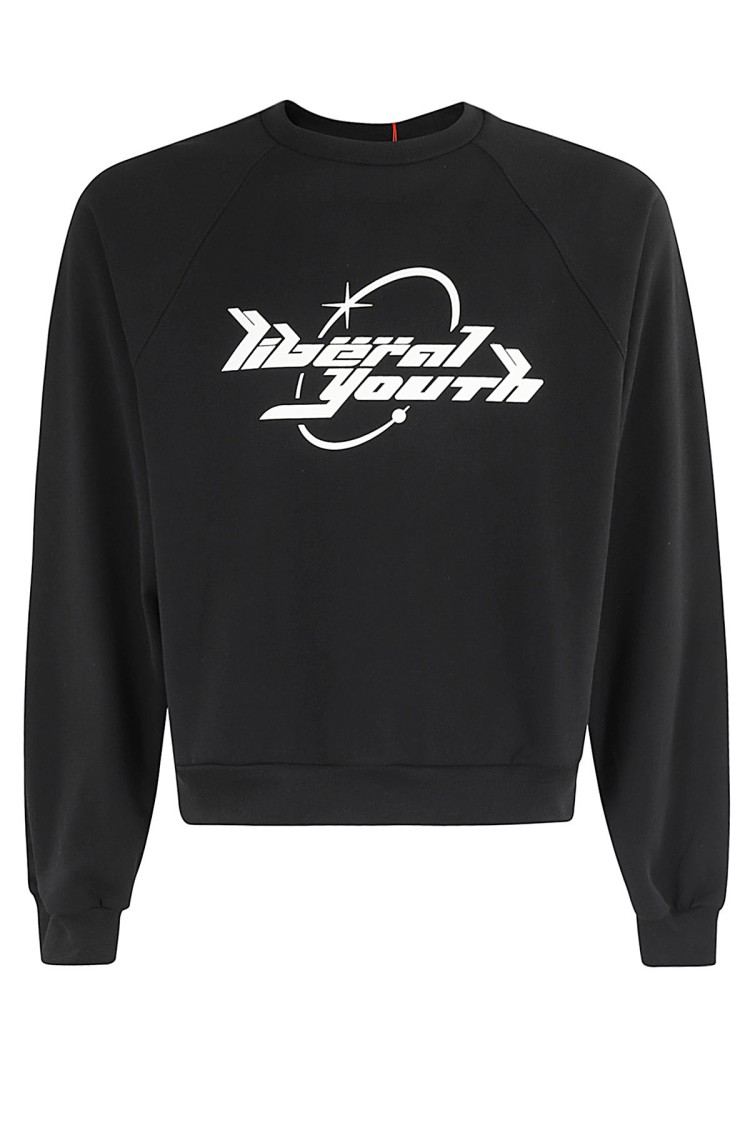 Shop Liberal Youth Ministry Lym 90s Crewneck Cotton Sweatshirt In Black