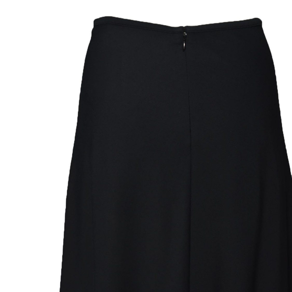Jil Sander Black Fluid Viscose Crepe Midi Skirt In Black
