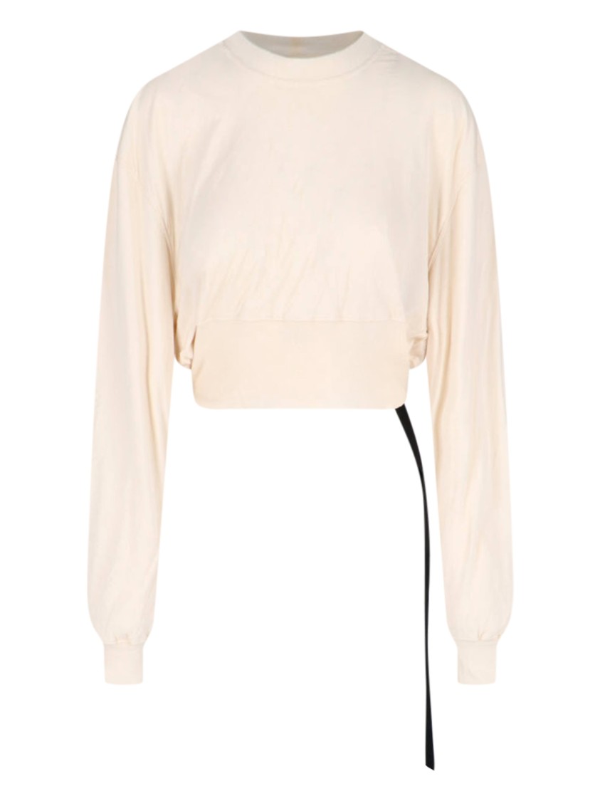 Rick Owens Drkshdw Drkshdw By Rick Owens "classic Mini" Crop T-shirt – Ivory