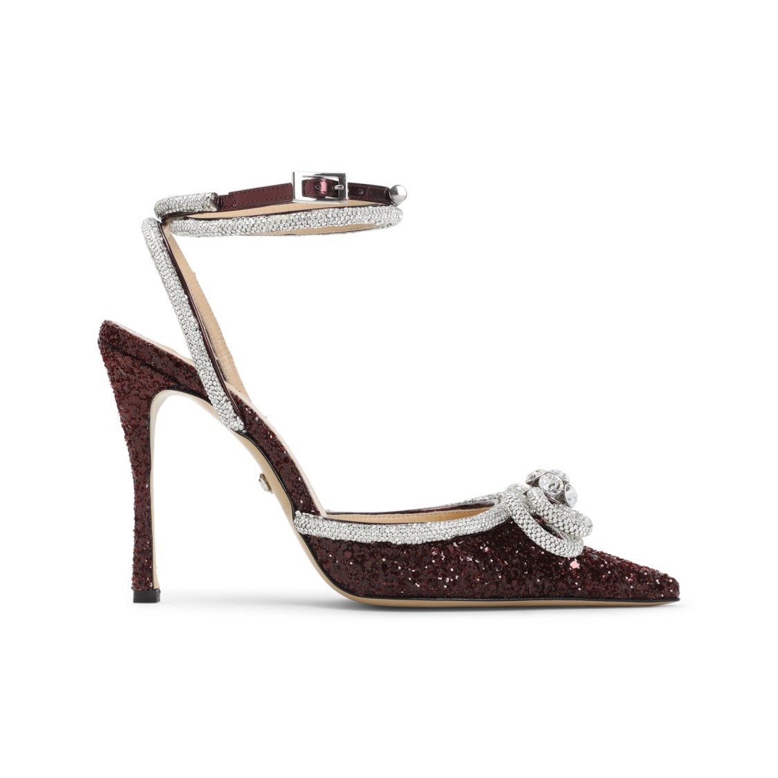 Mach&mach Maroon Pointed Toe Heels In Burgundy
