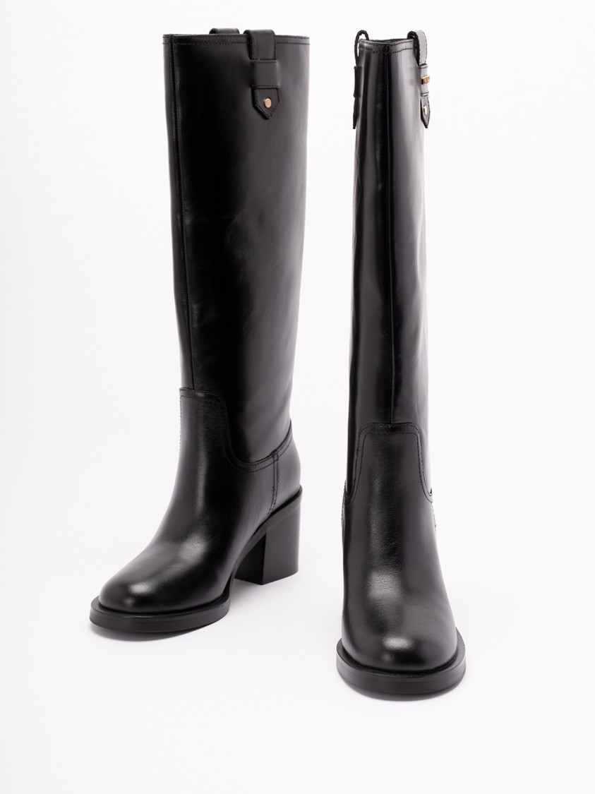 Twinset Twin-set Black Boots With 7 Cm Heel In Black