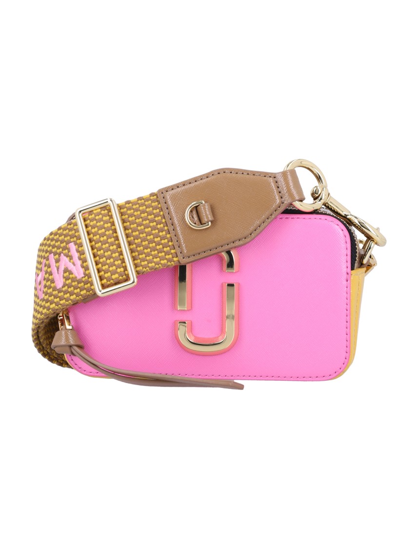 Marc Jacobs Saffiano Leather Snapshot Handbag With Dual Zipper