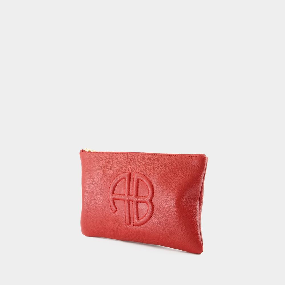 ANINE BING ANINE BING LILI CLUTCH - LEATHER - RED
