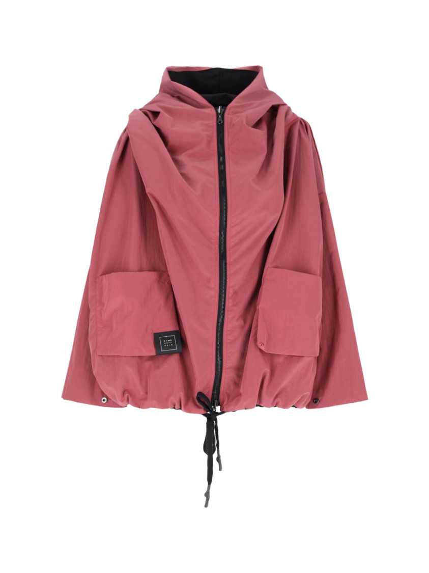 Kimono Rain Reversible Rain Jacket – Pink/black